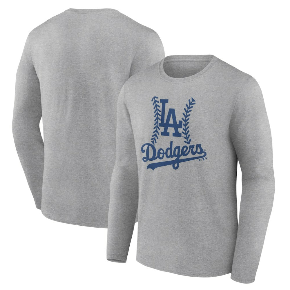 Los Angeles Dodgers Fastball Long Sleeve T-Shirt Gray