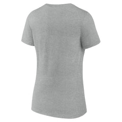 Milwaukee Brewers Women's Fastball V-Neck T-Shirt Gray