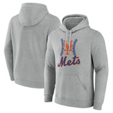 New York Mets Fastball Pullover Hoodie Gray
