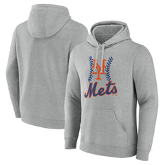 New York Mets Fastball Pullover Hoodie Gray