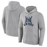 New York Yankees Fastball Pullover Hoodie Gray