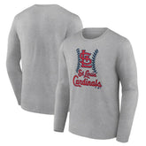 St. Louis Cardinals Fastball Long Sleeve T-Shirt Gray