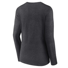Atlanta Braves Women's Monochrome Long Sleeve V-Neck T-Shirt Charcoal