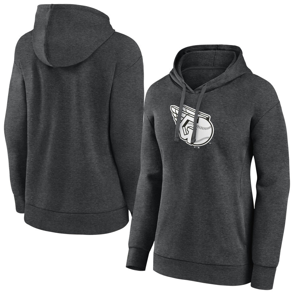 Cleveland Guardians Women's Monochrome Pullover Hoodie Charcoal