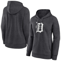 Detroit Tigers Women's Monochrome Pullover Hoodie Charcoal