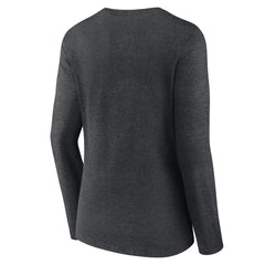 Milwaukee Brewers Women's Monochrome Long Sleeve V-Neck T-Shirt Charcoal