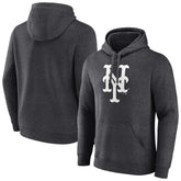 New York Mets Monochrome Pullover Hoodie Charcoal