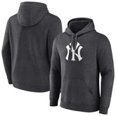 New York Yankees Monochrome Pullover Hoodie Charcoal