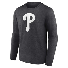 Philadelphia Phillies Monochrome Long Sleeve T-Shirt Charcoal
