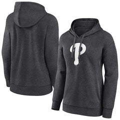 Philadelphia Phillies Women's Monochrome Pullover Hoodie Charcoal