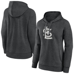 St. Louis Cardinals Women's Monochrome Pullover Hoodie Charcoal