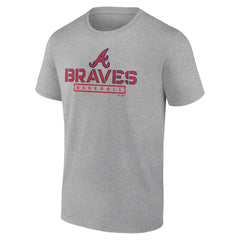 Atlanta Braves Evanston Stencil T-Shirt Heather Gray