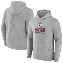 Cincinnati Reds Evanston Stencil Pullover Hoodie Gray