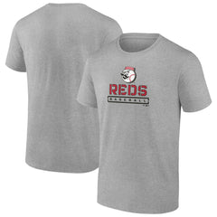 Cincinnati Reds Evanston Stencil T-Shirt Heather Gray
