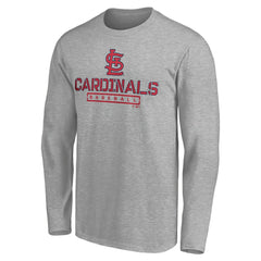 St. Louis Cardinals Evanston Stencil Long Sleeve T-Shirt Gray
