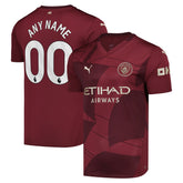 Manchester City 2024/25 Third Replica Custom Jersey - Burgundy outlet