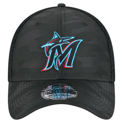 Miami Marlins Subtle Camo 39THIRTY Flex Hat Black