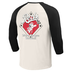 Cincinnati Reds Darius Rucker Collection Cooperstown Collection Raglan 3/4-Sleeve T-Shirt White