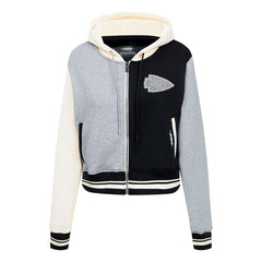 Kansas City Chiefs Pro Standard Women's Reverse French Terry Colorblock Full-Zip Hoodie - Gray sale