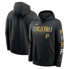 Pittsburgh Pirates Club Stack Pullover Hoodie Black