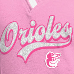 Baltimore Orioles Girls Youth Mommy & Me Raglan V-Neck T-Shirt Pink