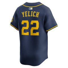 Christian Yelich Milwaukee Brewers Alternate Limited Jersey Navy