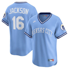 Bo Jackson Kansas City Royals Throwback Cooperstown Collection Limited Jersey Light Blue