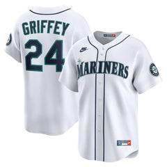 Ken Griffey Jr. Seattle Mariners Throwback Cooperstown Collection Limited Jersey White