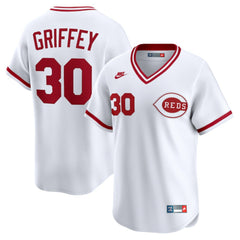 Ken Griffey Cincinnati Reds Throwback Cooperstown Collection Limited Jersey White