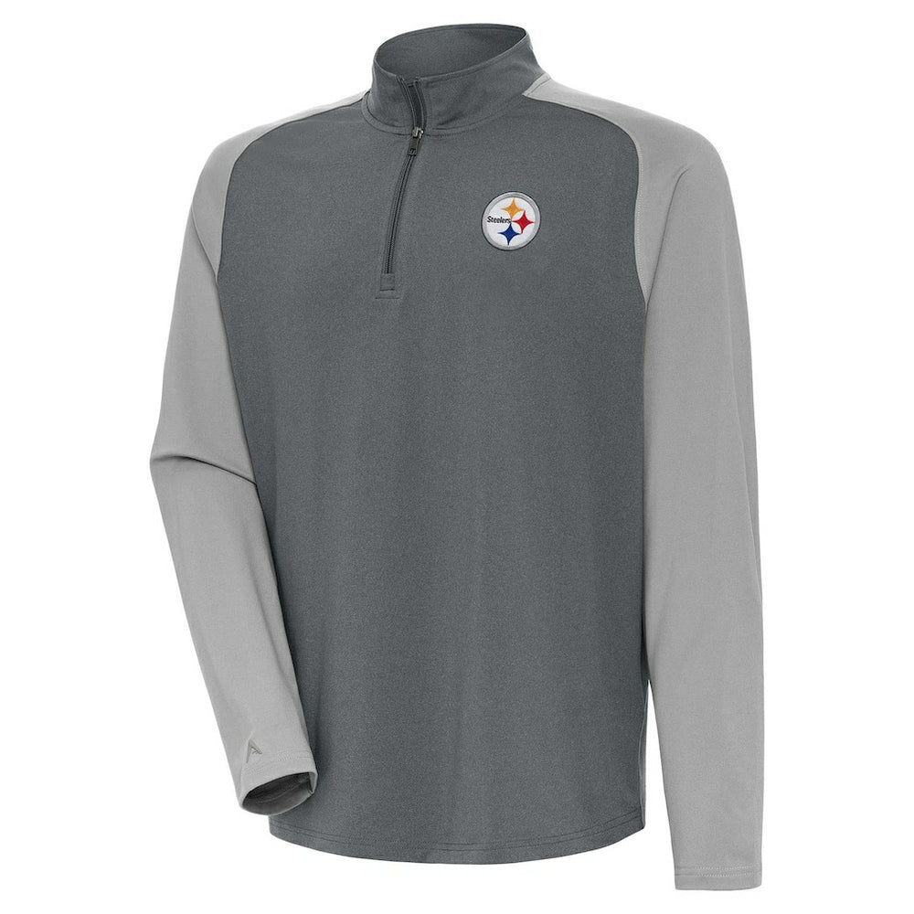 Pittsburgh Steelers Antigua Dauntless Quarter-Zip Top - Heather Charcoal/Gray cheap