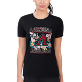 Arizona Diamondbacks G-III 4Her by Carl Banks Women's Super-Slim Fit Lightweight Flowers Graphic T-Shirt Black