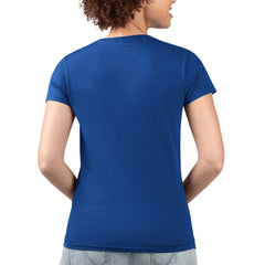 Los Angeles Dodgers G-III 4Her by Carl Banks Women's Super-Slim Fit Lightweight Flowers Graphic V-Neck T-Shirt Royal