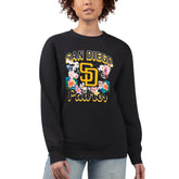 San Diego Padres G-III 4Her by Carl Banks Women's Flowers Graphic Pullover Sweatshirt Black
