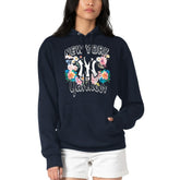 New York Yankees G-III 4Her by Carl Banks Women's Flowers Graphic Pullover Hoodie Navy