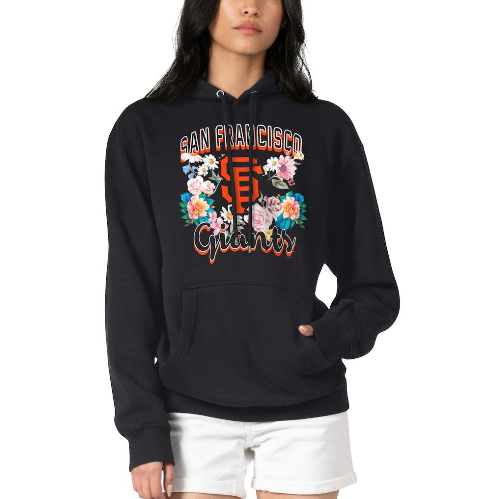San Francisco Giants G-III 4Her by Carl Banks Women's Flowers Graphic Pullover Hoodie Black