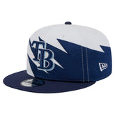 Tampa Bay Rays Jagged 9FIFTY Snapback Hat Navy/White