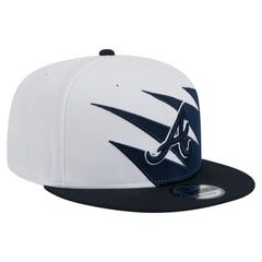 Atlanta Braves Jagged 9FIFTY Snapback Hat Navy/White