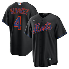 Francisco Alvarez New York Mets Alternate Replica Jersey Black