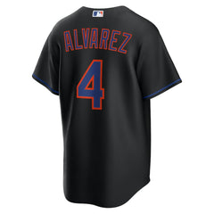 Francisco Alvarez New York Mets Alternate Replica Jersey Black