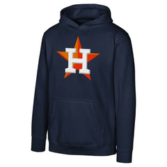 Houston Astros Youth Primary Logo Pullover Hoodie Navy