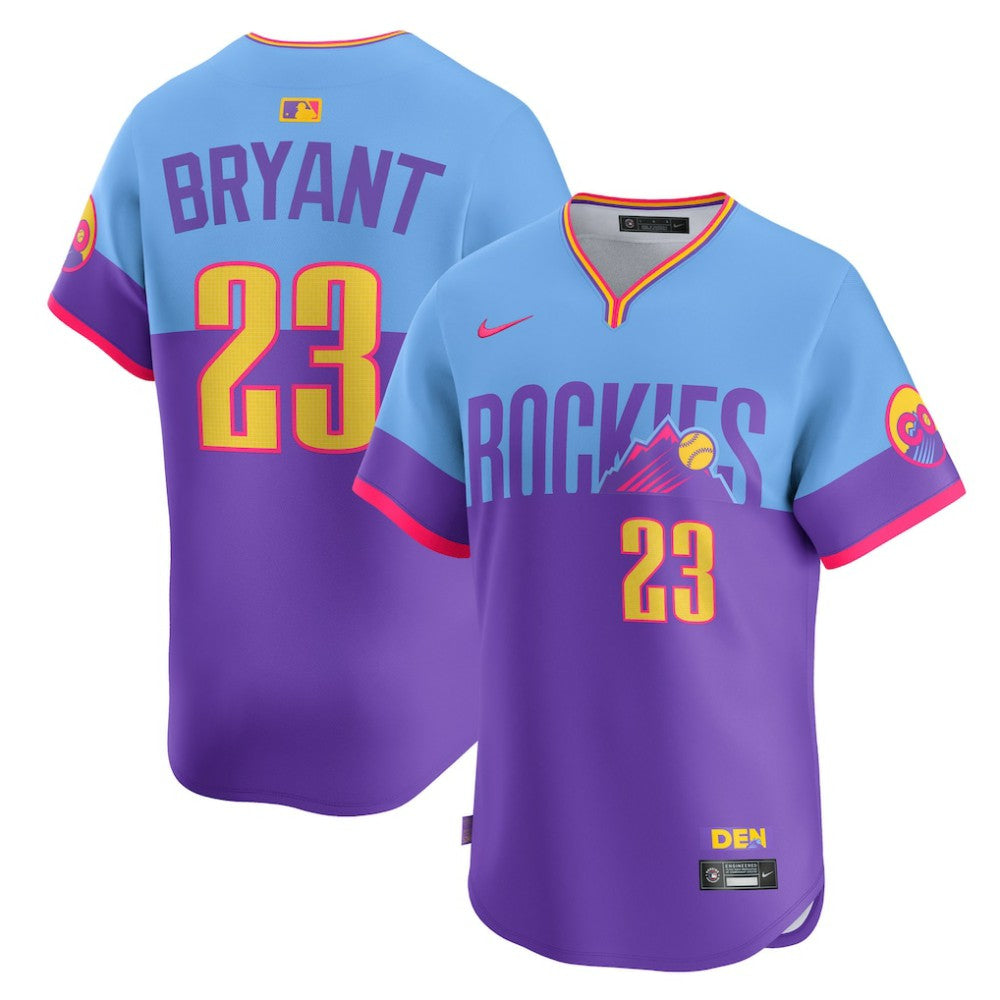 Kris Bryant Colorado Rockies 2025 City Connect Limited Player Jersey Purple/Light Blue