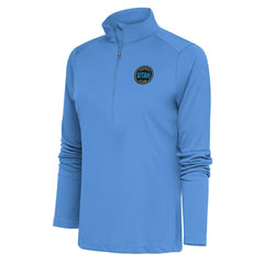Utah Mammoth Antigua Women's Tribute Half-Zip Pullover Top - Light Blue Pullover