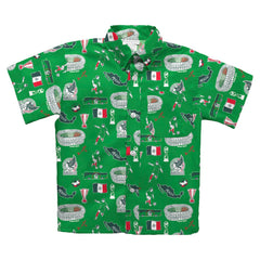 Mexico National Team Vive La Fete Youth Impressions Artwork Button-Up Shirt - Green sale