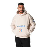 Philadelphia 76ers The Wild Collective Unisex Corduroy Tri-Blend Pullover Hoodie - Cream sale