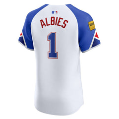 Ozzie Albies Atlanta Braves City Connect Elite Jersey White