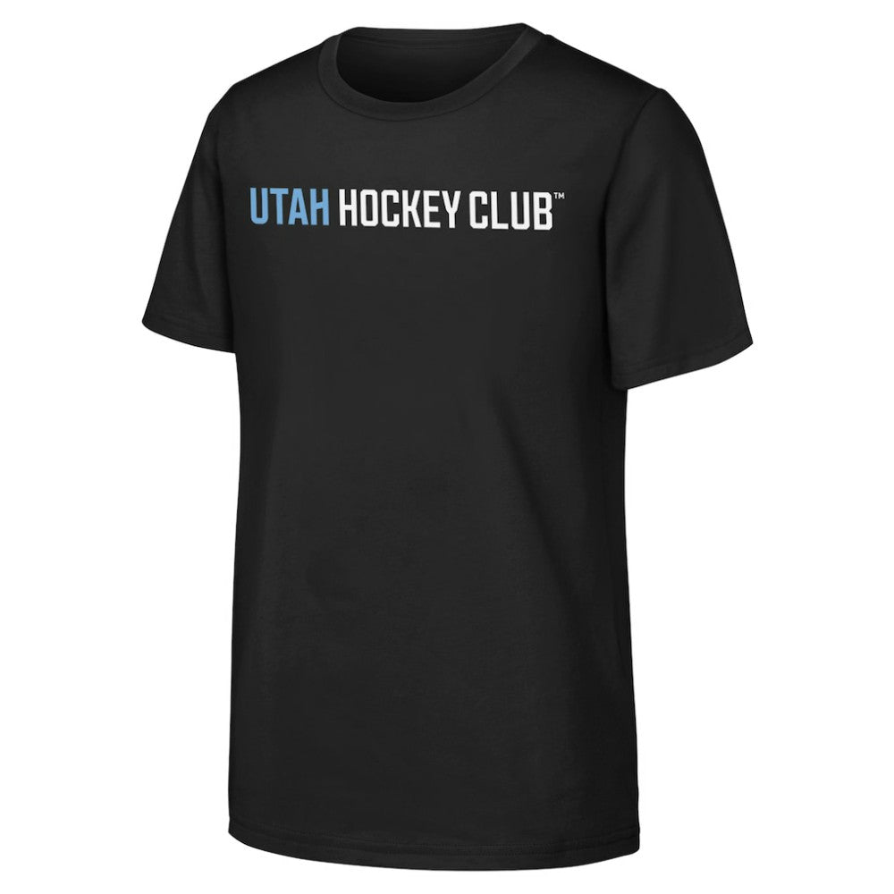 NHL Utah Youth Wordmark T-Shirt - Black T-shirts