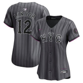 Francisco Lindor New York Mets Women's City Connect Limited Jersey Gray