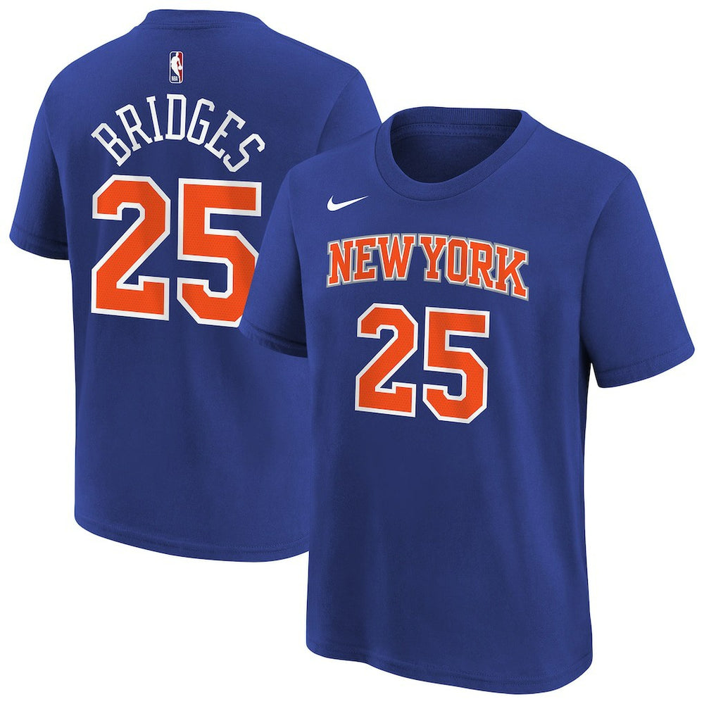 Mikal Bridges New York Knicks Youth Icon Name & Number T-Shirt - Blue cheap
