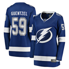 Jake Guentzel Tampa Bay Lightning Fanatics Women's Home Premier Breakaway Player Jersey Breakaway Jersey - Blue Jerseys
