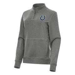 Indianapolis Colts Antigua Women's Crush Quarter-Zip Jacket - Heather Black discount